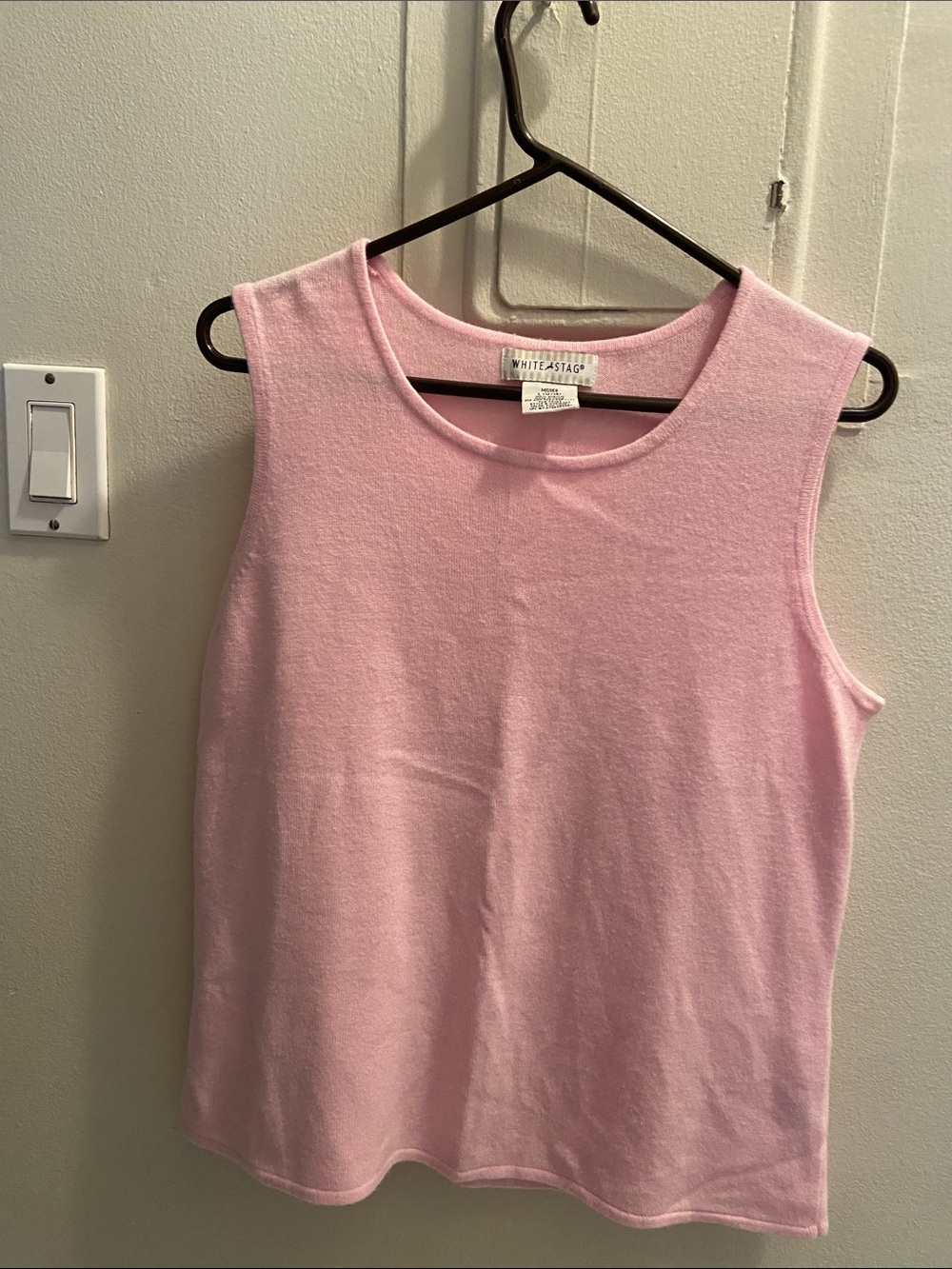 White Stag Pastel Pink Sleeveless Knit Tank Top